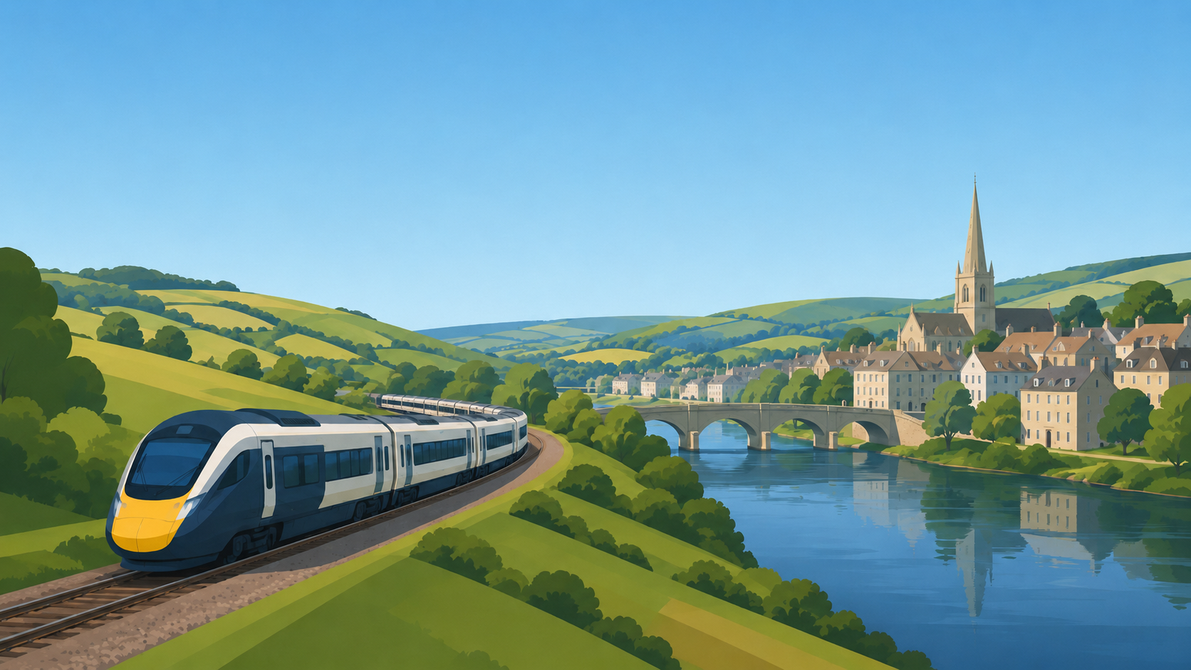 journey through tranquil countryside