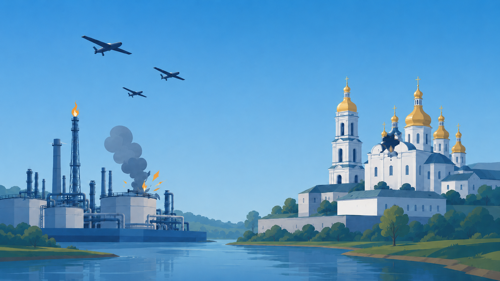Ukrainian drones hit Moscow refinery