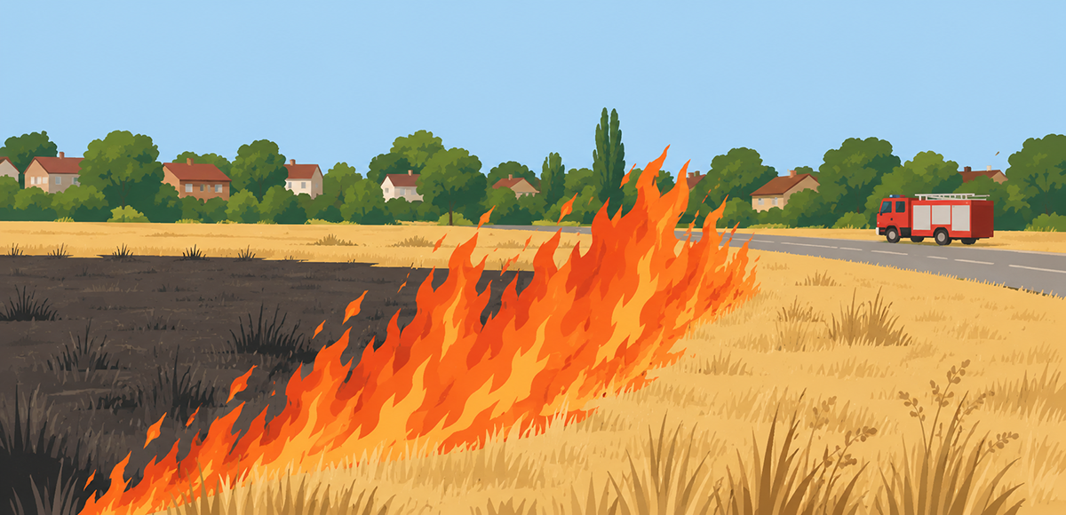 Heatwaves and grass fires in East London