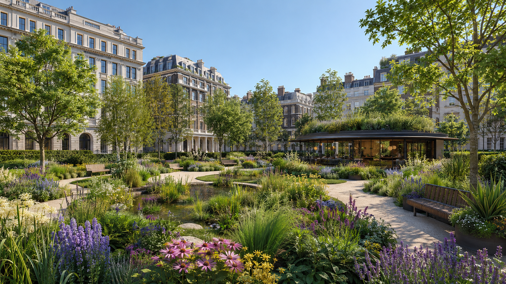 Grosvenor square in London